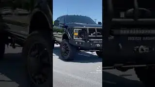HUGE Ford F-450 LIFTED on 38s Black on Black Super Duty