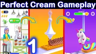Perfect Cream (Whipped Cream) Game-play | walk-through (IOS , Android) | MG Games