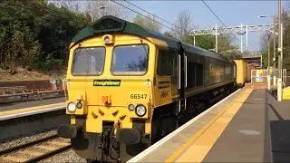 Freightliner 66547 Passing Walthamstow Queens Road With An Intermodal Service 17/4/19