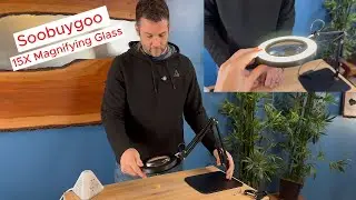 Soobuygoo 15x magnifying glass, with lighting and base! #magnifyingglass #magnify #lighting