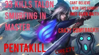 Challenger Talon 33 kills VS Sylas on my master smurf :3 + pentakill FULL GAME VOD  { EUW }