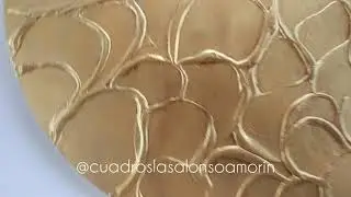 Cuadros Abstractos Circulares Pintados con extra textura @cuadroslasalonsoamorin
