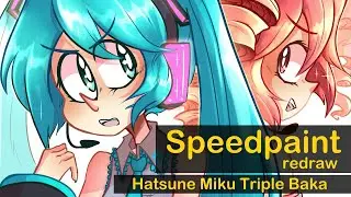 Speedpaint redraw – Hatsune Miku « Triple Baka »