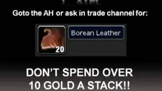 Easy Gold Making Secrets in WoW Wrath of the Lich King with Leatherworking