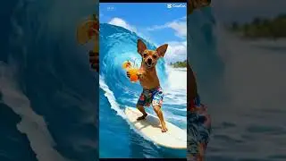 Mell surfando  #youtubeshorts #youtubeshorts #pets #cachorro #ia