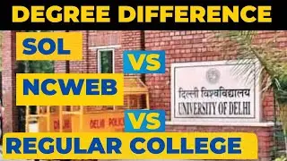 SOL vs Regular College Degree difference | SOL VS NCWEB VS REGULAR COLLEGE Degree #ncweb #Sol #du