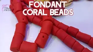 How to make easy fondant coral beads| Easy Fondant Coral beads tutorial| Fondant coral beads