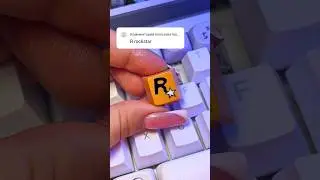 Drawing R for Rockstar game but on my keyboard! Custom keyboard! #drawing #rockstar #keycaps