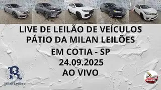 LIVE DE LEIL&Atilde;O DE VE&Iacute;CULOS NO P&Aacute;TIO DA MILAN LEIL&Otilde;ES  DIA 24.09.25