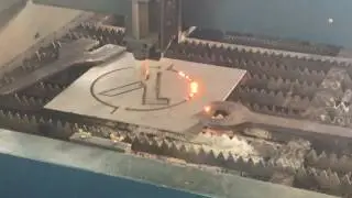 laser cutting a lambda symbol from half life