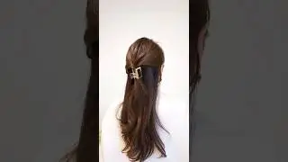 cute claw clip half up hairstyle 🎀 #hairstyle #shorts  #hairtutorial #hair #easyhairstyle