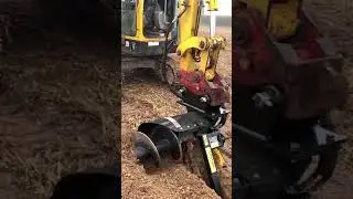 Digga Bigfoot Trencher on Excavator