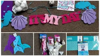 Dollar Tree Mermaid Theme finds | Diy Mermaid Theme Decor From Dollar Tree