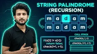 Check String is Palindrome or not  Using Recursion | Recursion from Basic to Advance #7