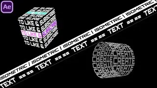 3 Trendy Ideas Isometric Text in Adobe After Effects | Looped animation