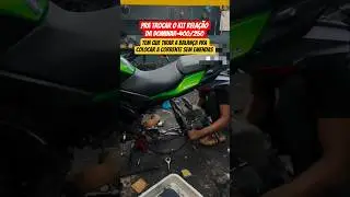Troca do kit rela&ccedil;&atilde;o D400 sem emendas na corrente se tira a balan&ccedil;a t&aacute; certo isso? #bajaj #honda