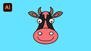 How to design a Cow  Vector l Cartoon Vector Tutorial l Draw Vector #1