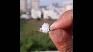 OVAL CUT MOISSANITE ENGAGEMENT RING  14K SOLID GOLD RING  PROMISE RING  1 85CT MANMADE DIAMOND