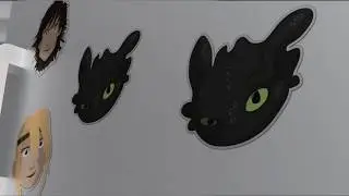 Three sticker designs (How to train your dragon characters)