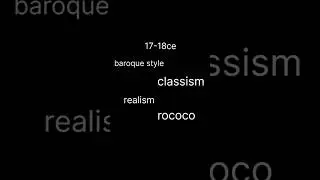 17-18ce art western timeline #fineart  #history #facts #education #baroque #rococo #neoclassism