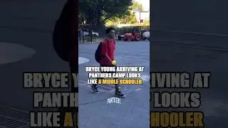 Bryce Young arriving at #Panthers camp is viral, fans say he looks like a middle schooler 😂 #NFL