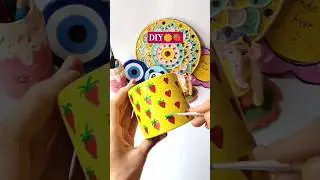 Painting on Plastic Box🌸✨.#diy #shortsviral #aesthetic #creative #painting