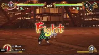 Akaza (Infinity Castle) Vs. Tanjiro and Giyu - Demon Slayer - The Hinokami Chronicles 2 