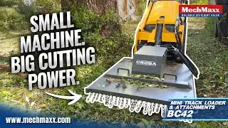 Cut harder, faster, and deeper with a 42'' Mini Skid Steer Brush Cutter powered hydraulically!