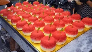 Симпатично и красиво! Красивый фреш-кремовый торт в форме яблока