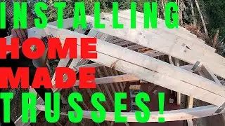 Alaska Tiny Cabin Build Part 7 Installing Trusses