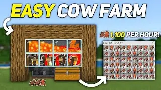 BEST & EASY COW FARM Tutorial in 1.21 Minecraft Bedrock,MCPE,Windows,XBOX,PS5,Switch)
