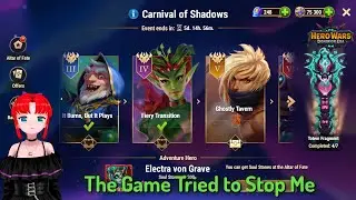 Carnival of Shadows Level 4, Fiery Transition &mdash; Hero Wars: Dominion Era