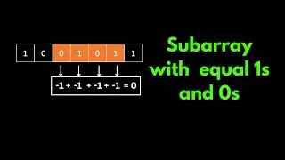 Count Subarrays with Equal 0s and 1s | HashMaps | Animation | Intuition