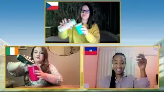 International Fans Play Flip Cup in the Audience Olympics
