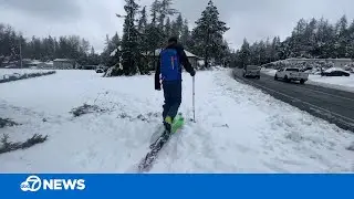 Wine Country gets stunning amount of snow -- enough to ski in