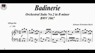 Badinerie, Orchestral Suite No.2 in B minor BWV 1067 - Johann Sebastian Bach, Piano