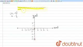 Plot the following points on the same graph paper:(0,-4) | 9 | CO-ORDINATE GEOMETRY | MATHS | IC...