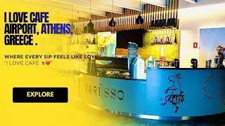 Visit coffee shop inside | I love cafe airport | Athens Greece | Europe | 