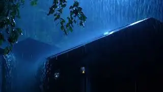 Heavy Rain on Roof Sounds for Sleeping | Deep Sleep, Stress Relief, Natural White Noise All Night