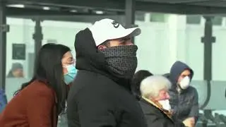 Italy  Covid-19 Outbreak : Residents in Casalpusterlengo  up outside supermarkets as panic