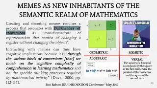 Giulia Bini -     Math on the Web: when Internet Memes ignite Mathematical discourse