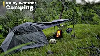 Rainy weather camping in uttarakhand forest 😬 | rainy solo camping | junior camper | 