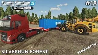 Transporting wood containers to the Old Sawmill | Silverrun Forest | Farming Simulator 22 | Ep.18