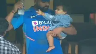 Rohit Sharma with daughter samaiyra