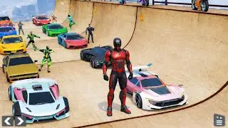 GTA V Mega Ramp Extreme Challenge | Super Heroes & Supercars