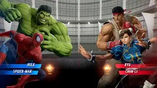 Hulk & Spider Man VS Ryu & Chun Li - Marvel vs Capcom Infinite