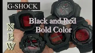The latest  G-SHOCK black and red color series bold, powerful and full of tension.