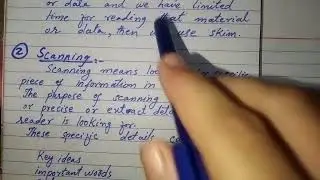 Reading techniques ||skimming || scanning