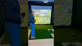ANOTHER GOLF SIMULATOR FAIL #lol #golf #bad #fail #accident #joke #funny #laugh #wtf #girls
