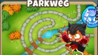Ich spiele Parkweg im Chimp Modus Btd6